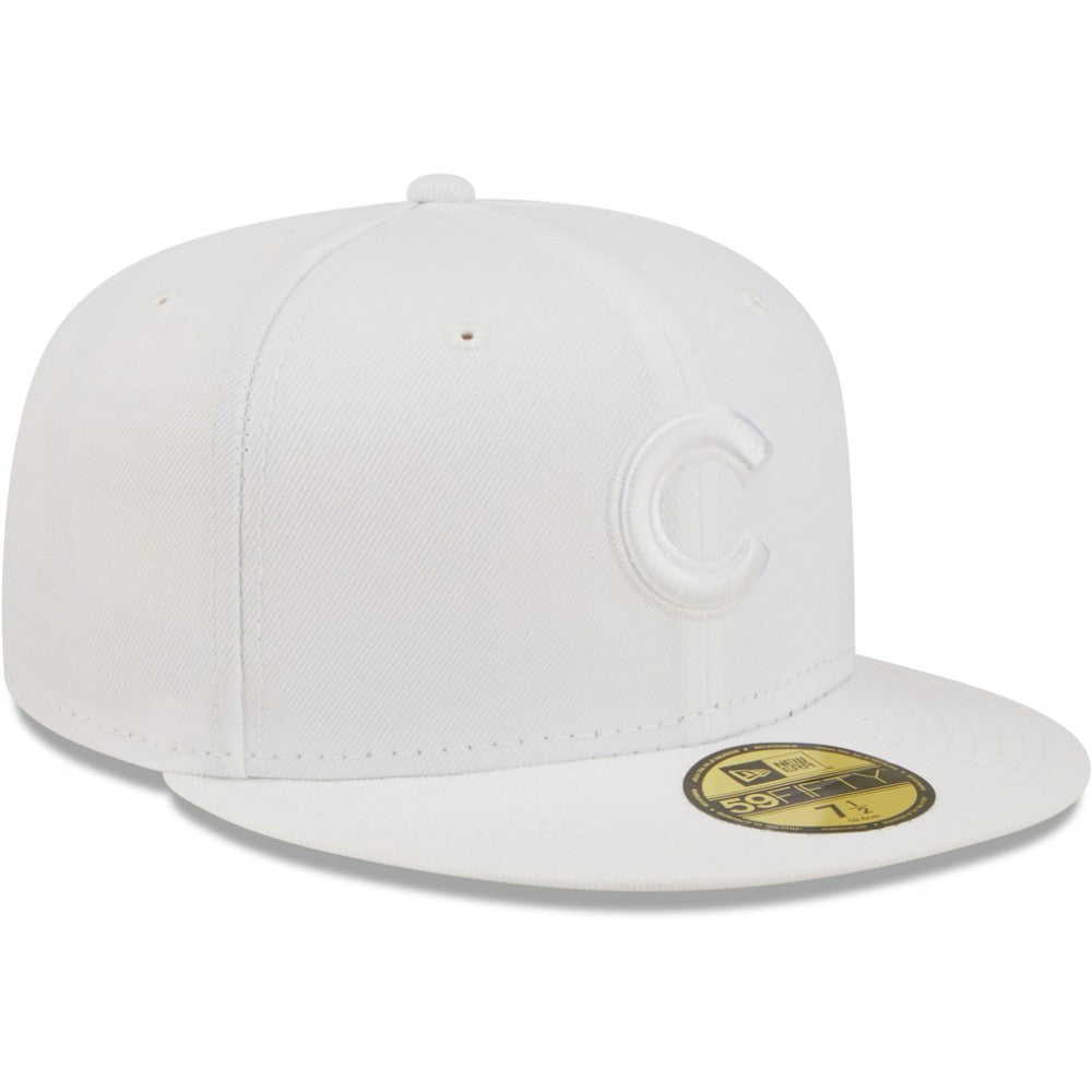 Chicago Cubs New Era White on White 59FIFTY Fitted Hat Near Me