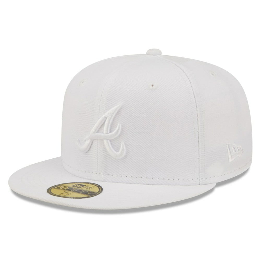 Atlanta Braves New Era White on White 59FIFTY Fitted Hat Online