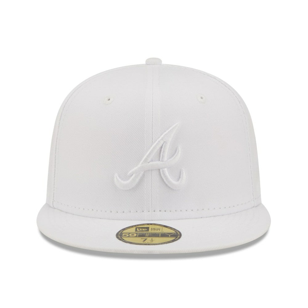 Atlanta Braves New Era White on White 59FIFTY Fitted Hat Online