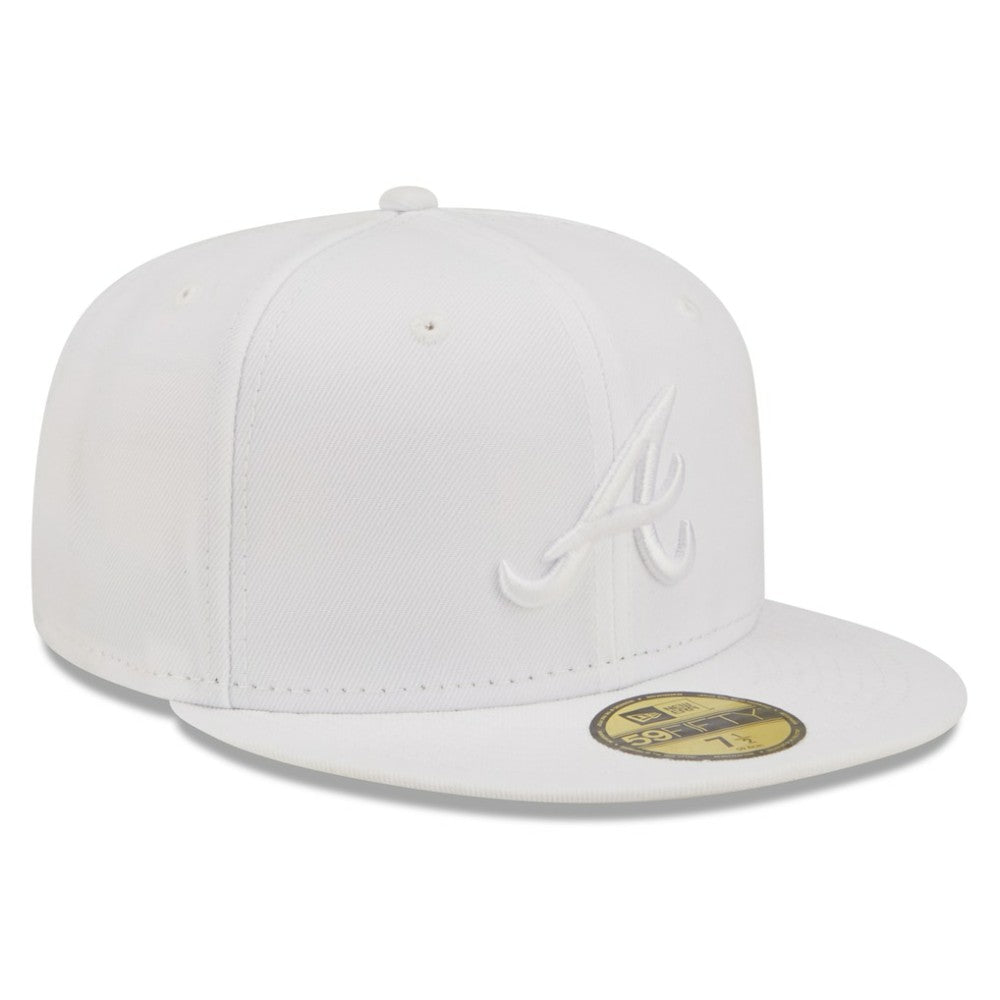 Atlanta Braves New Era White on White 59FIFTY Fitted Hat Online