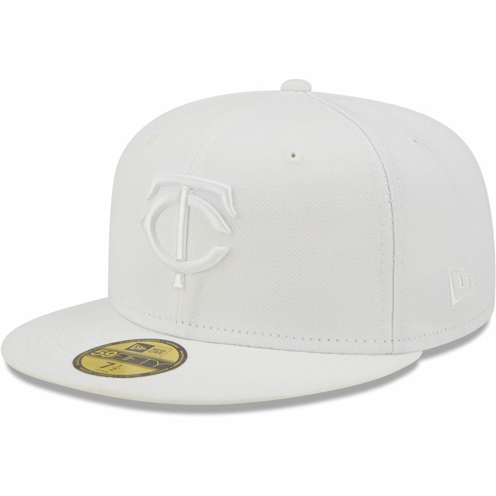 Minnesota Twins New Era White on White 59FIFTY Fitted Hat Discount