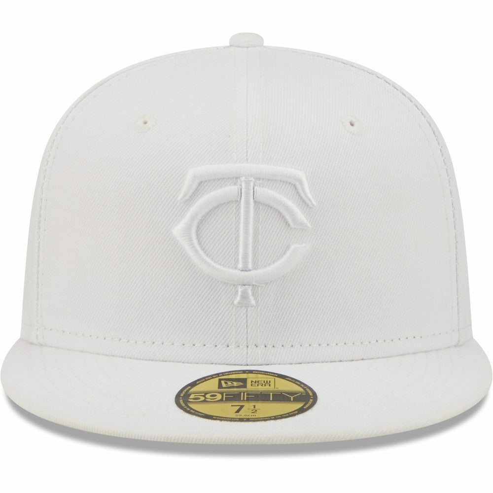 Minnesota Twins New Era White on White 59FIFTY Fitted Hat Discount