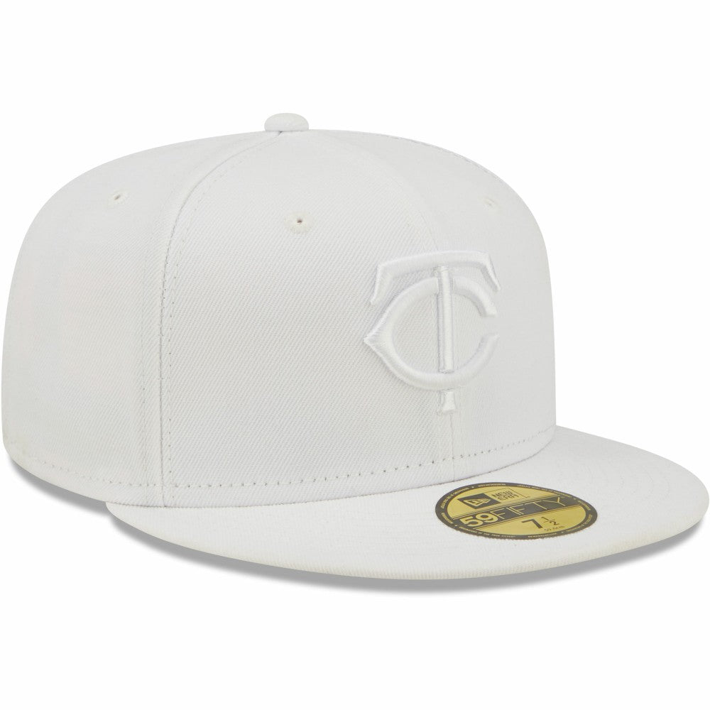 Minnesota Twins New Era White on White 59FIFTY Fitted Hat Discount