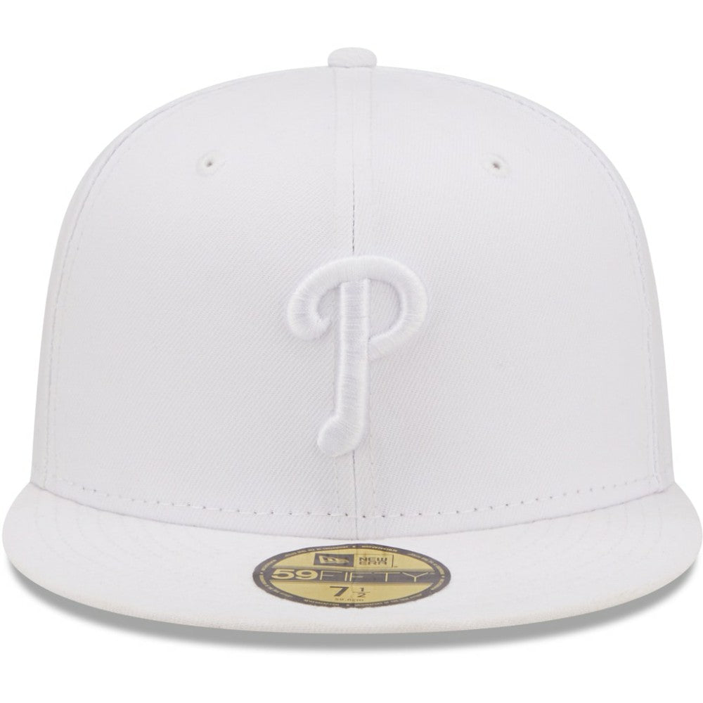 Philadelphia Phillies New Era White on White 59FIFTY Fitted Hat Discount