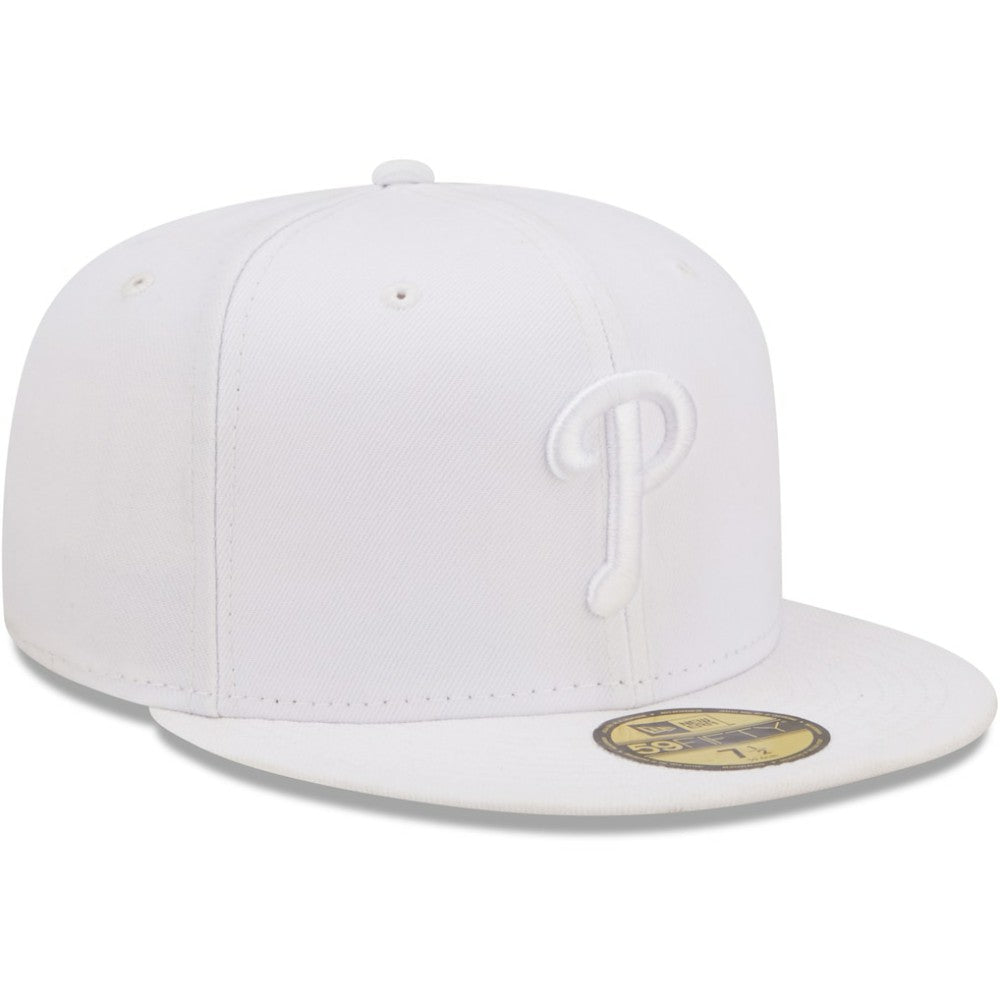 Philadelphia Phillies New Era White on White 59FIFTY Fitted Hat Discount