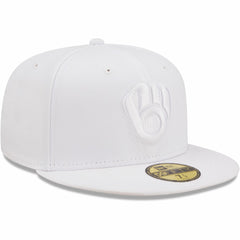 Milwaukee Brewers New Era White on White 59FIFTY Fitted Hat Near Me