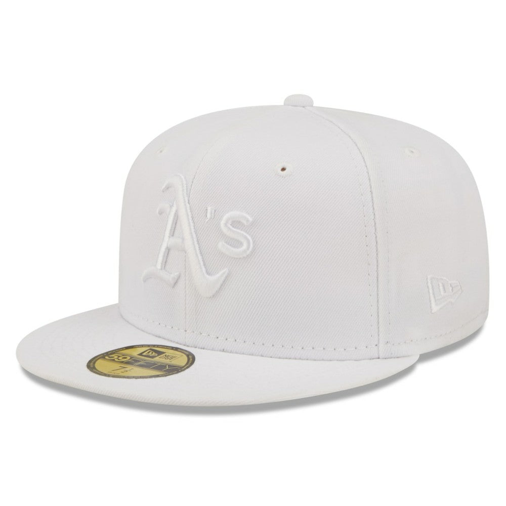 Athletics New Era White on White 59FIFTY Fitted Hat Near Me