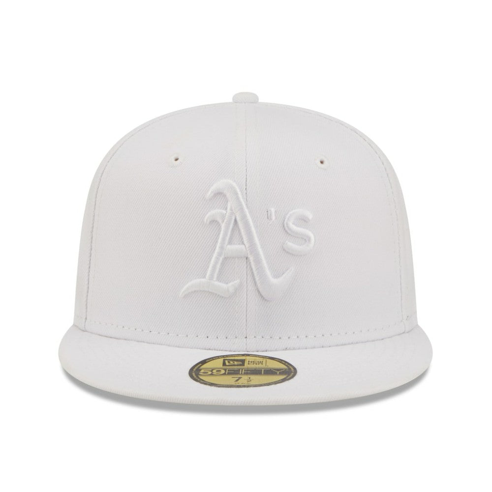 Athletics New Era White on White 59FIFTY Fitted Hat Near Me
