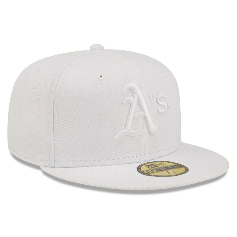 Athletics New Era White on White 59FIFTY Fitted Hat Near Me