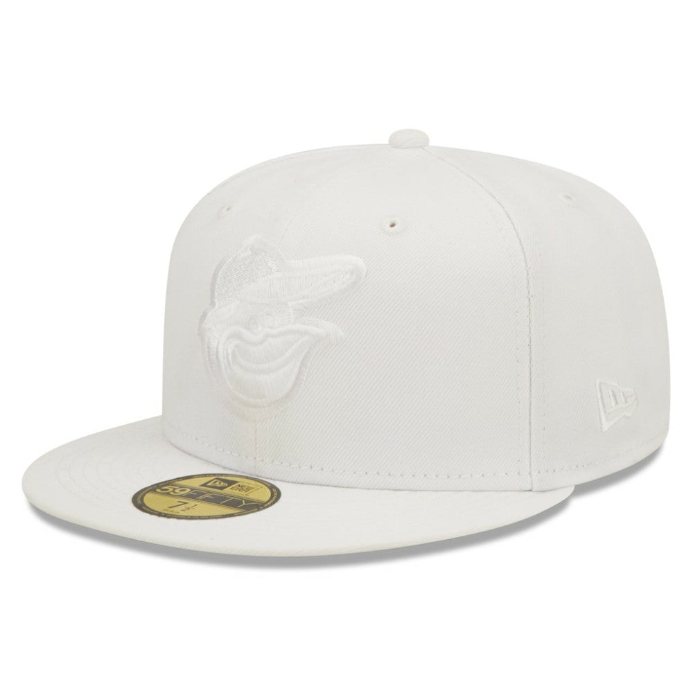 Baltimore Orioles New Era White on White 59FIFTY Fitted Hat for sale
