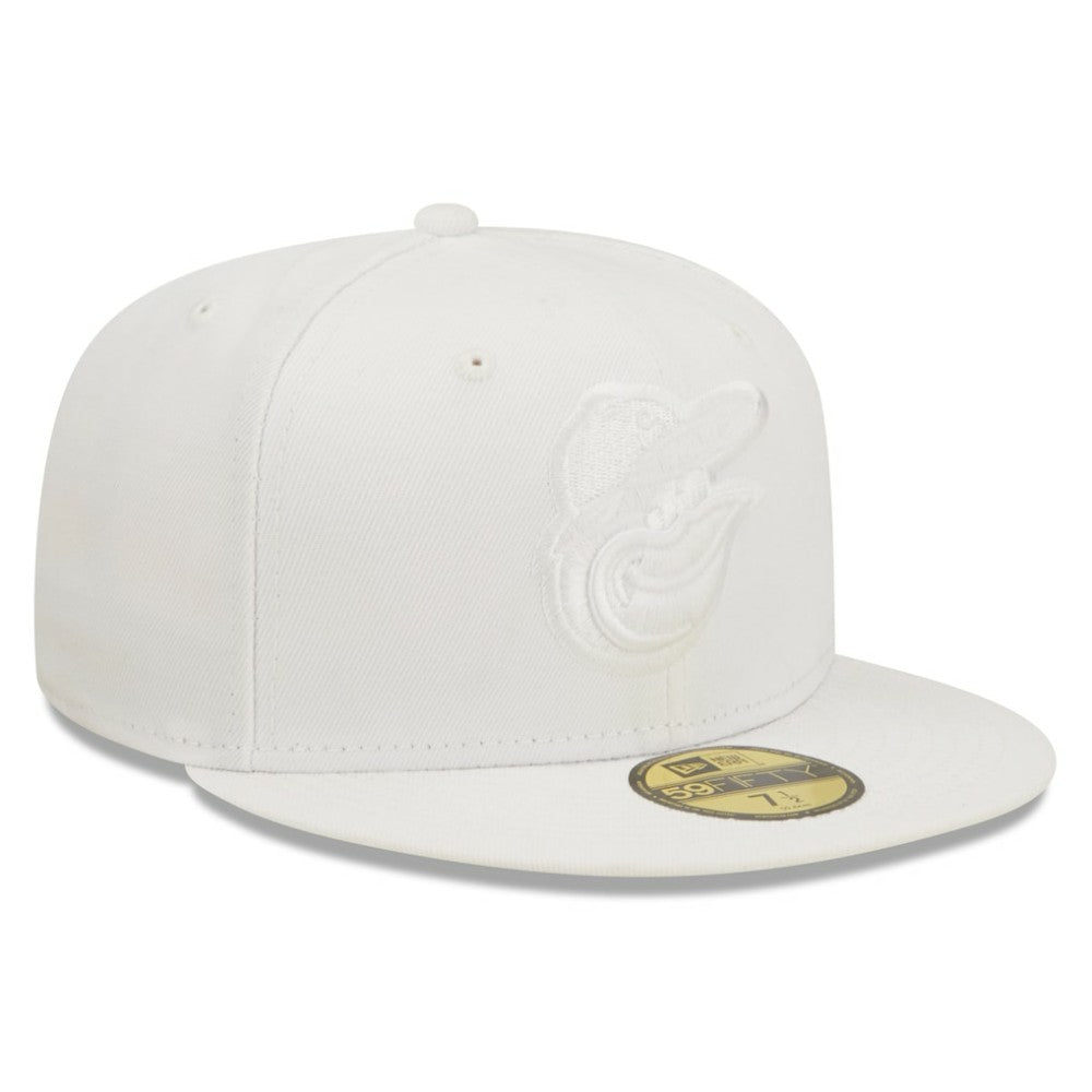 Baltimore Orioles New Era White on White 59FIFTY Fitted Hat for sale