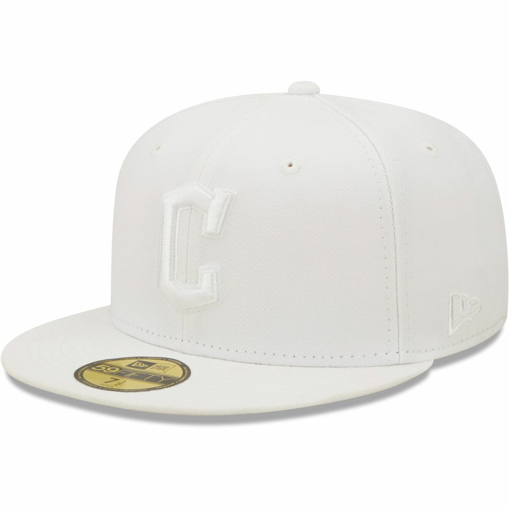 Cleveland Guardians New Era White on White 59FIFTY Fitted Hat Outlet