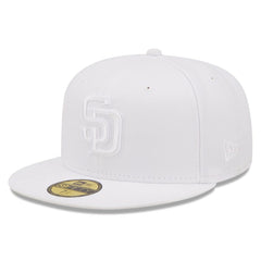 San Diego Padres New Era White on White 59FIFTY Fitted Hat Outlet