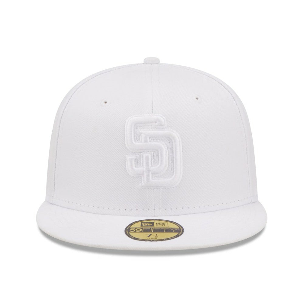 San Diego Padres New Era White on White 59FIFTY Fitted Hat Outlet