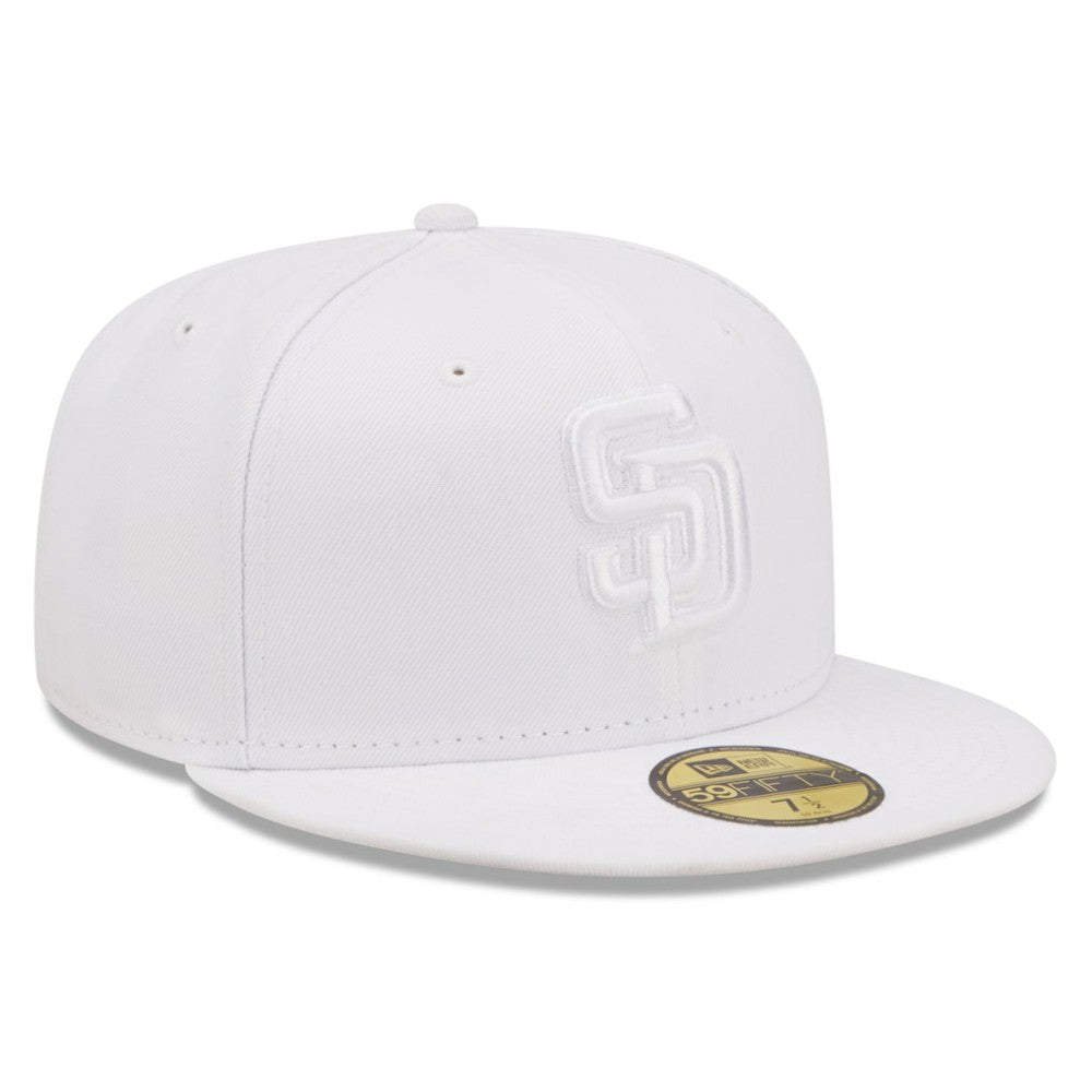 San Diego Padres New Era White on White 59FIFTY Fitted Hat Outlet
