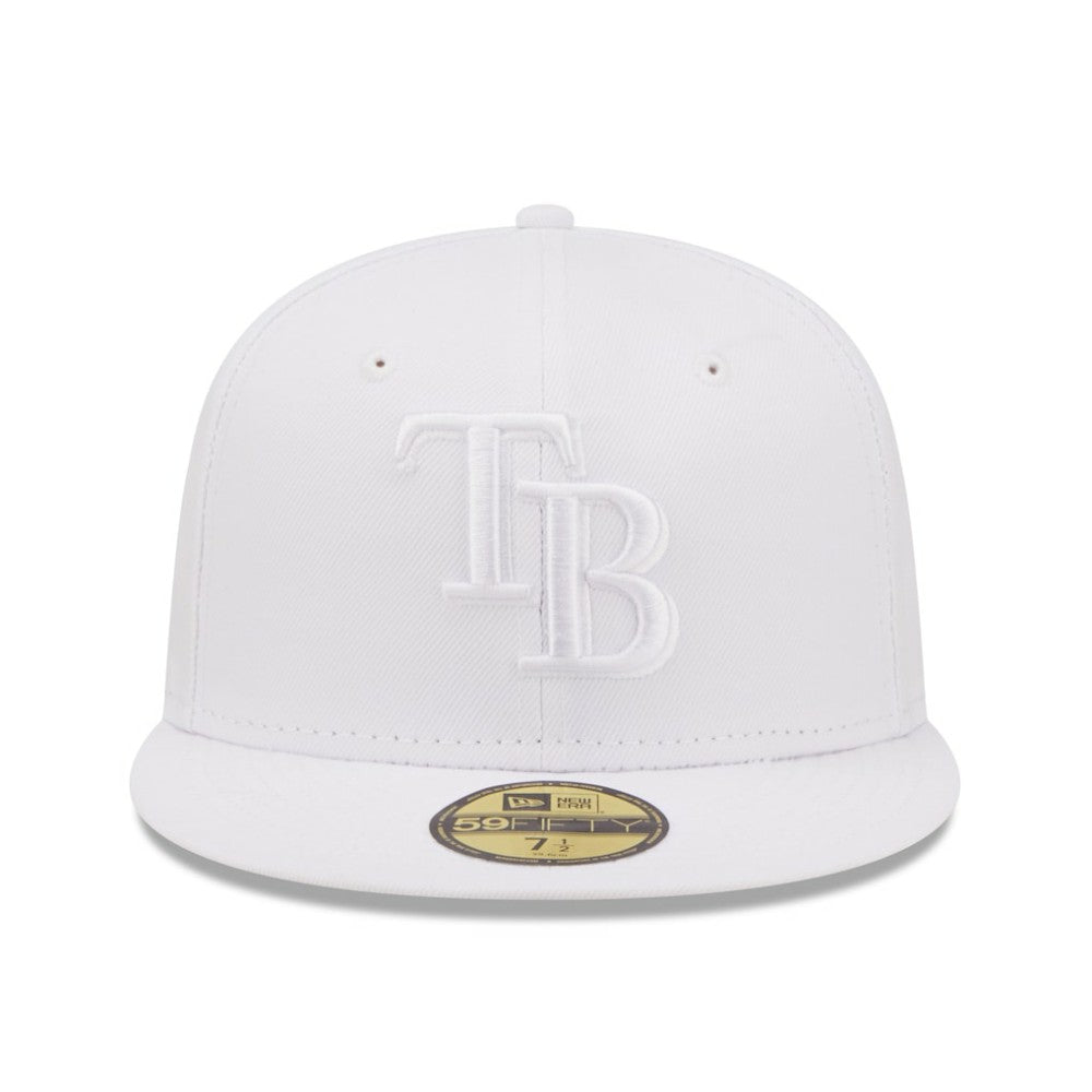 Tampa Bay Rays New Era White on White 59FIFTY Fitted Hat Online