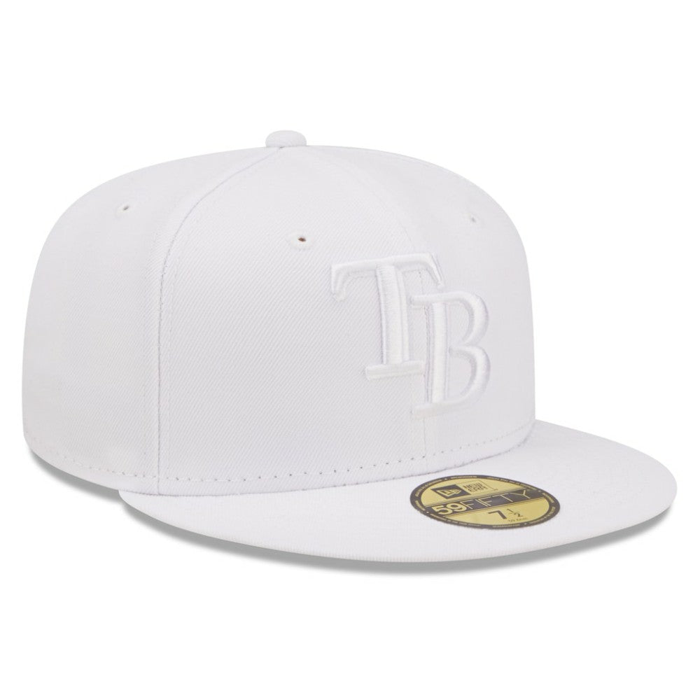 Tampa Bay Rays New Era White on White 59FIFTY Fitted Hat Online