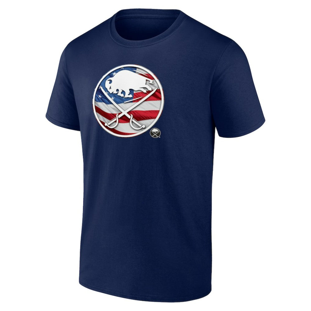 Buffalo Sabres Banner Wave Logo T-Shirt - Navy | NHL online