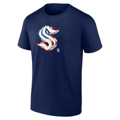 Seattle Kraken Banner Wave T-Shirt - Deep Sea Blue | NHL discount