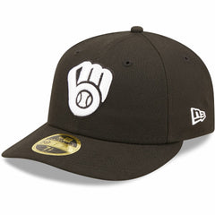 Milwaukee Brewers New Era Black & White Low Profile 59FIFTY Fitted Hat Sale