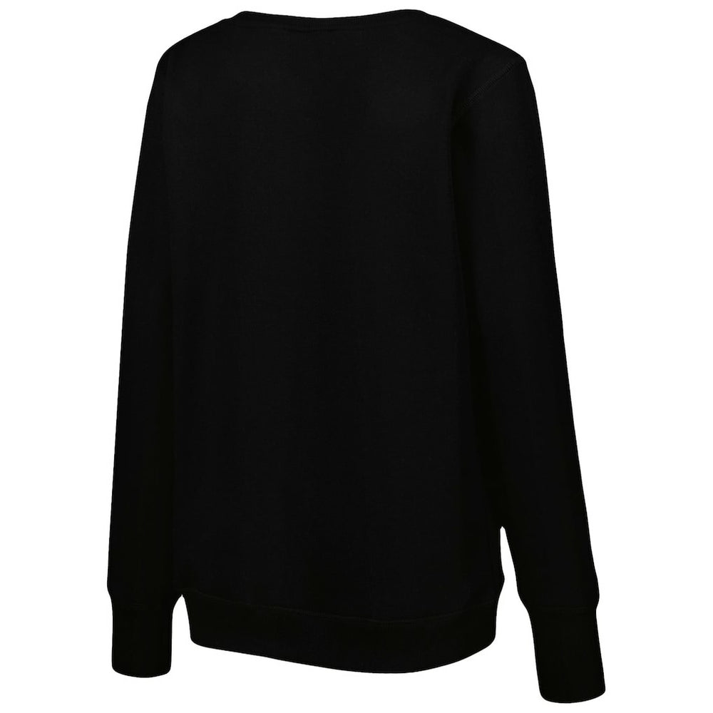 Washington Commanders Cuce Women's Sequin Logo V-Neck Pullover Sweatshirt - Black - NFL