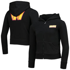 Washington Commanders New Era Girls Youth Full-Zip Hoodie - Black - NFL