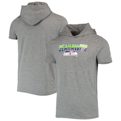 Seattle Seahawks New Era Team Brushed Hoodie T-Shirt - Heathered Gray - NFL