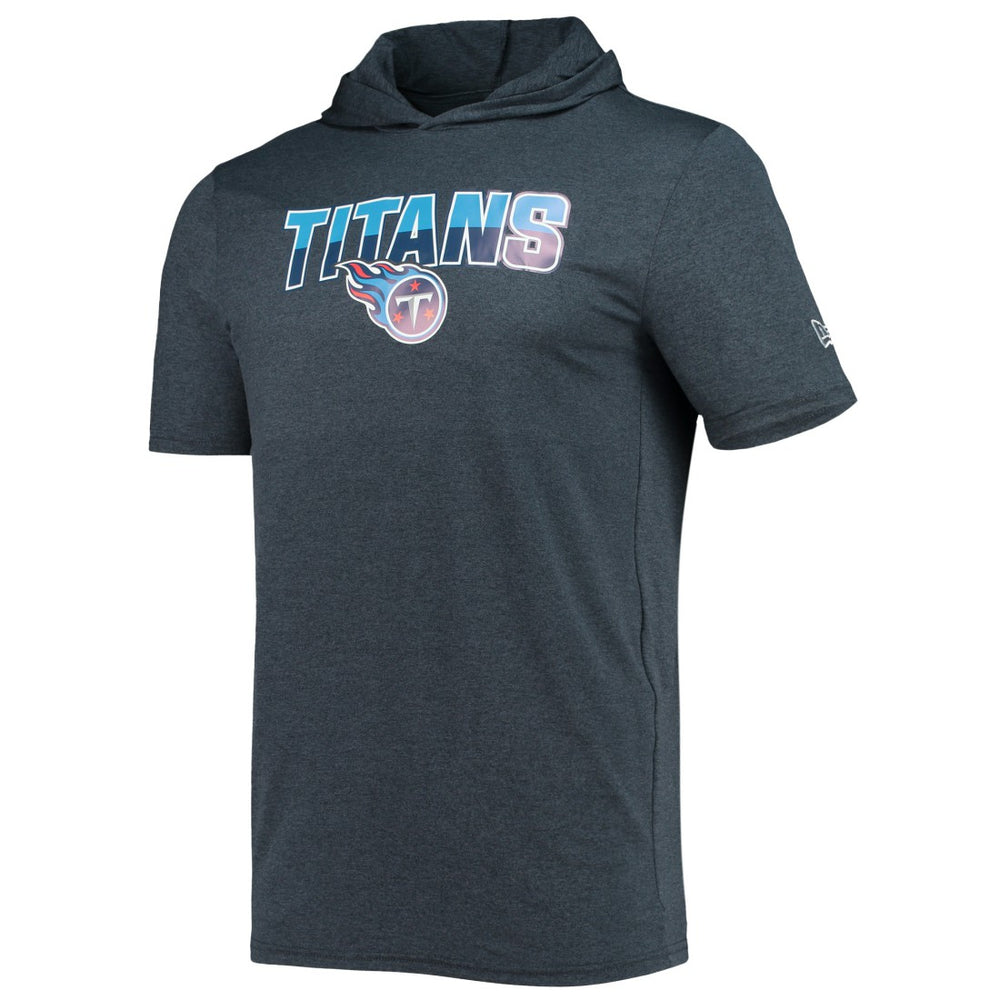 Tennessee Titans New Era Team Brushed Hoodie T-Shirt - Heathered Navy - NFL