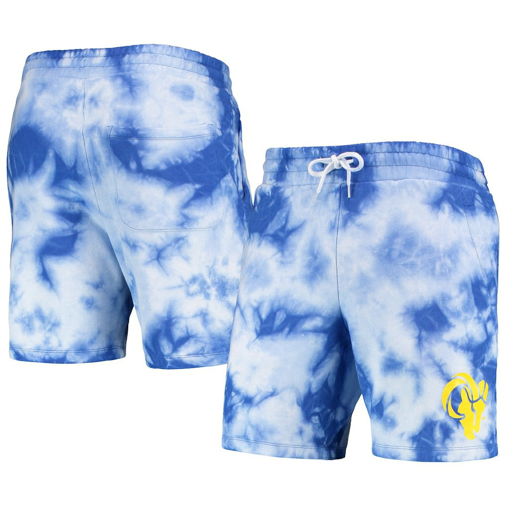 Los Angeles Rams New Era Tie-Dye Shorts - Royal - NFL