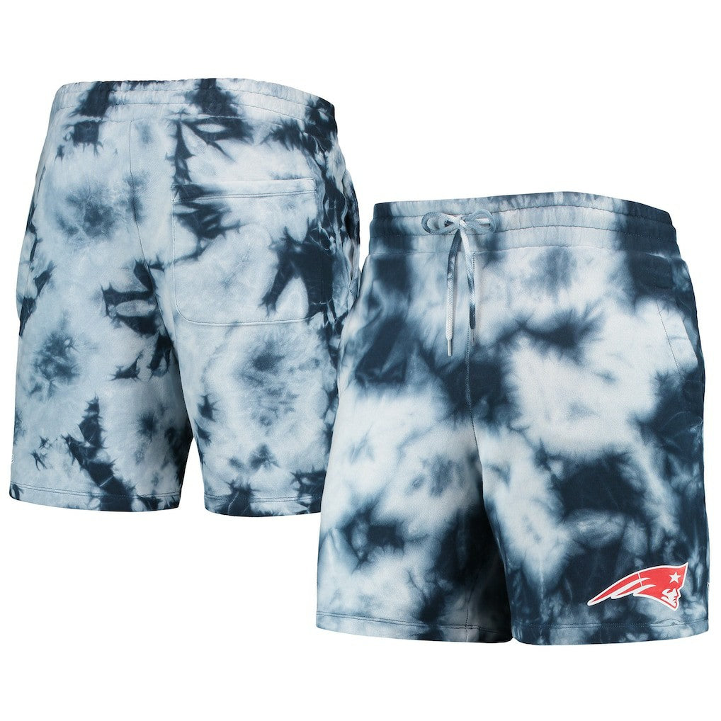 New England Patriots New Era Tie-Dye Shorts - Navy - NFL