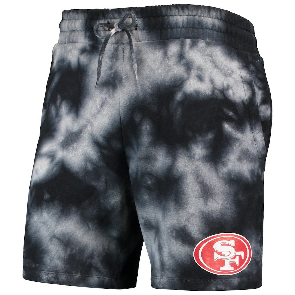 San Francisco 49ers New Era Tie-Dye Shorts - Black - NFL