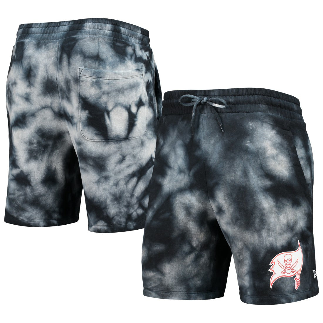 Tampa Bay Buccaneers New Era Tie-Dye Shorts - Black - NFL