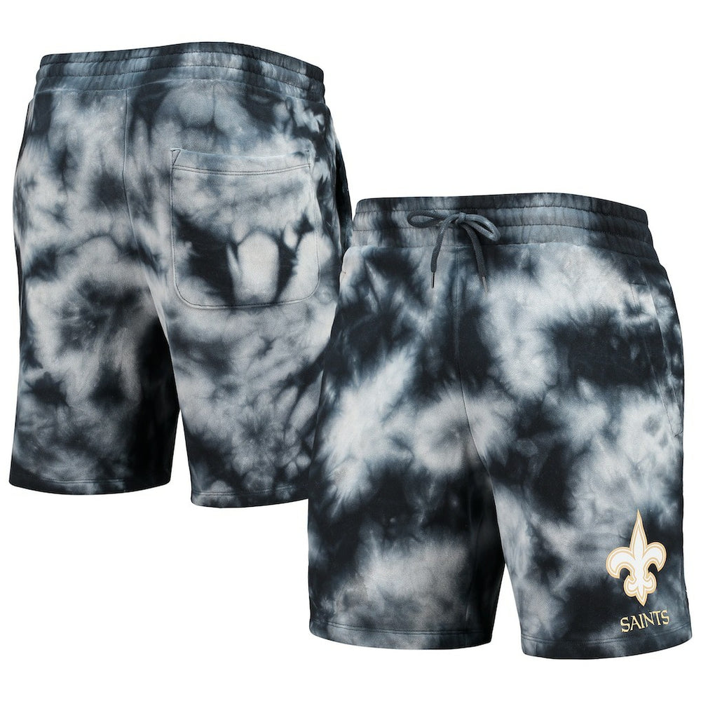 New Orleans Saints New Era Tie-Dye Shorts - Black - NFL