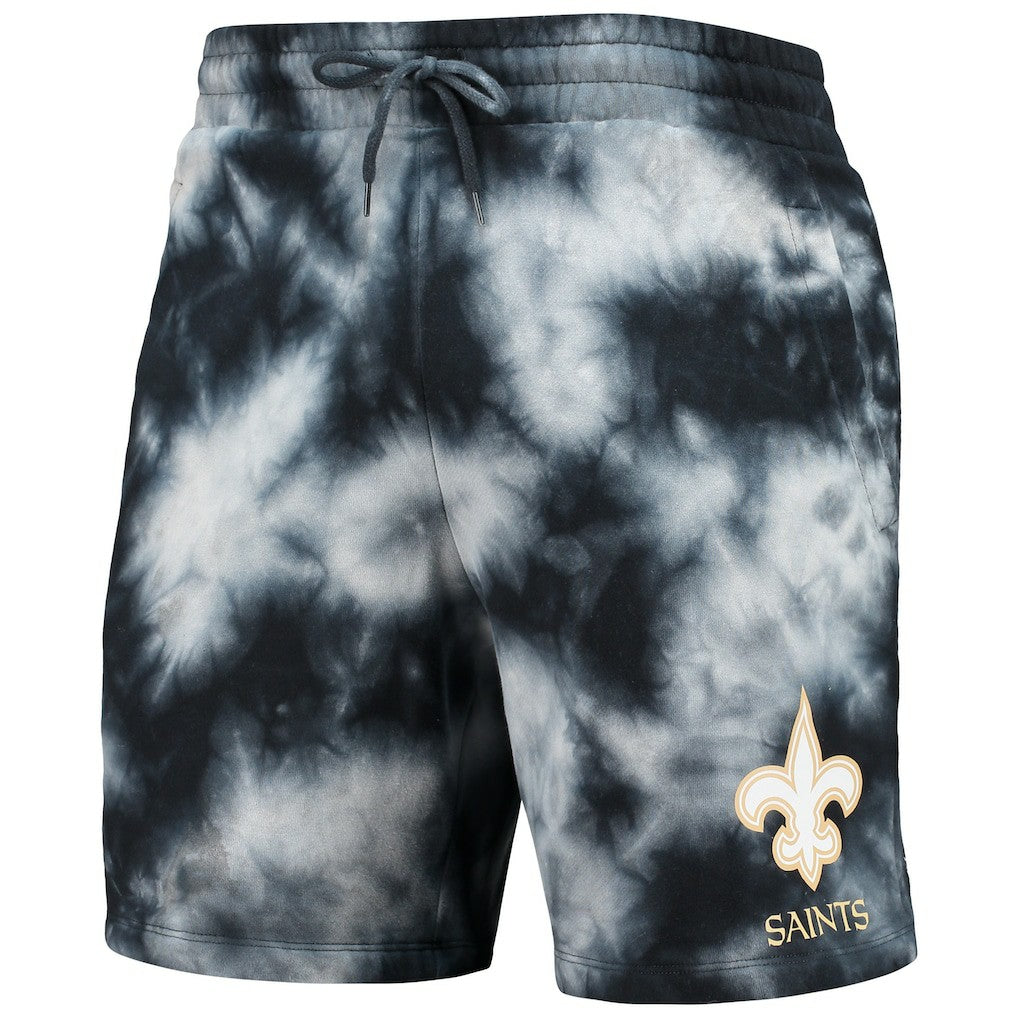 New Orleans Saints New Era Tie-Dye Shorts - Black - NFL