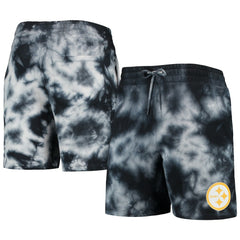Pittsburgh Steelers New Era Tie-Dye Shorts - Black - NFL
