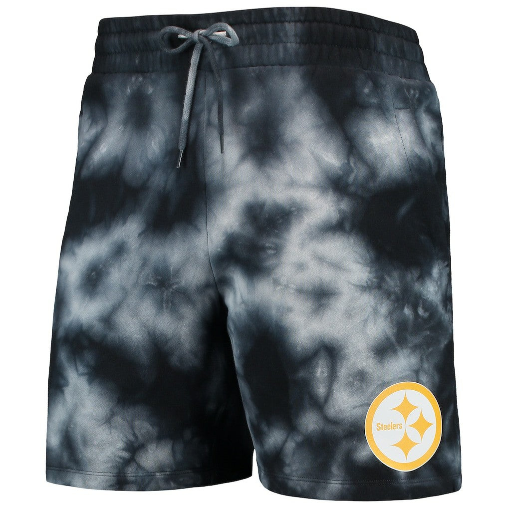 Pittsburgh Steelers New Era Tie-Dye Shorts - Black - NFL