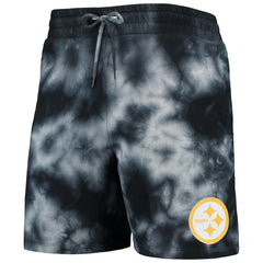 Pittsburgh Steelers New Era Tie-Dye Shorts - Black - NFL