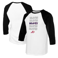 Atlanta Braves Tiny Turnip Women's Stacked 3/4-Sleeve Raglan T-Shirt Online
