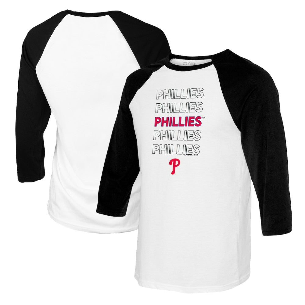 Philadelphia Phillies Tiny Turnip Women's Stacked 3/4-Sleeve Raglan T-Shirt Online