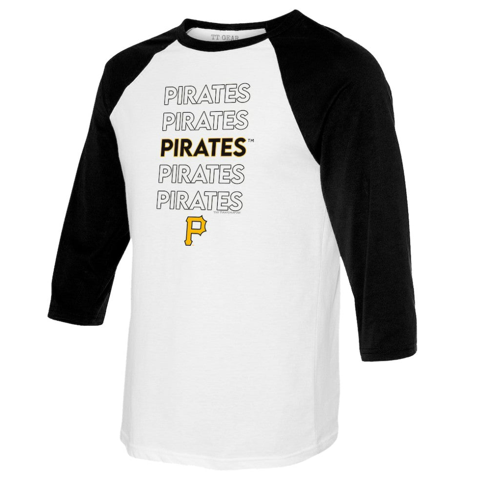 Pittsburgh Pirates Tiny Turnip Women's Stacked 3/4-Sleeve Raglan T-Shirt Near Me