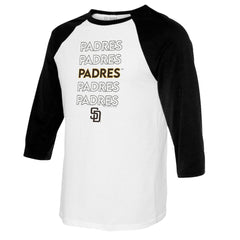 San Diego Padres Tiny Turnip Women's Stacked 3/4-Sleeve Raglan T-Shirt Outlet