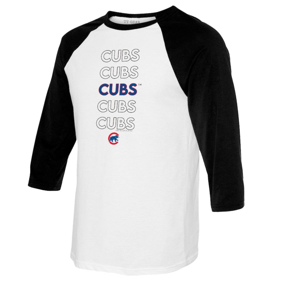 Chicago Cubs Tiny Turnip Youth Stacked Raglan 3/4 Sleeve T-Shirt Near Me