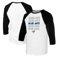 Toronto Blue Jays Tiny Turnip Youth Stacked Raglan 3/4 Sleeve T-Shirt Online