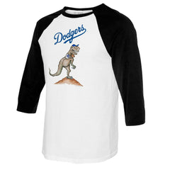Los Angeles Dodgers Tiny Turnip Women's TT Rex 3/4-Sleeve Raglan T-Shirt Sale