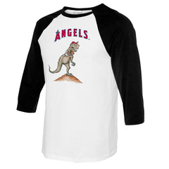 Los Angeles Angels Tiny Turnip Youth TT Rex Raglan 3/4 Sleeve T-Shirt Outlet