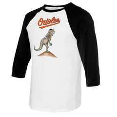 Baltimore Orioles Tiny Turnip Youth TT Rex Raglan 3/4 Sleeve T-Shirt Near Me