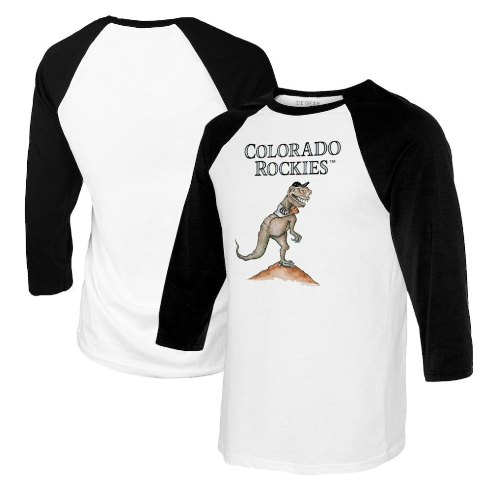 Colorado Rockies Tiny Turnip Youth TT Rex Raglan 3/4 Sleeve T-Shirt Online