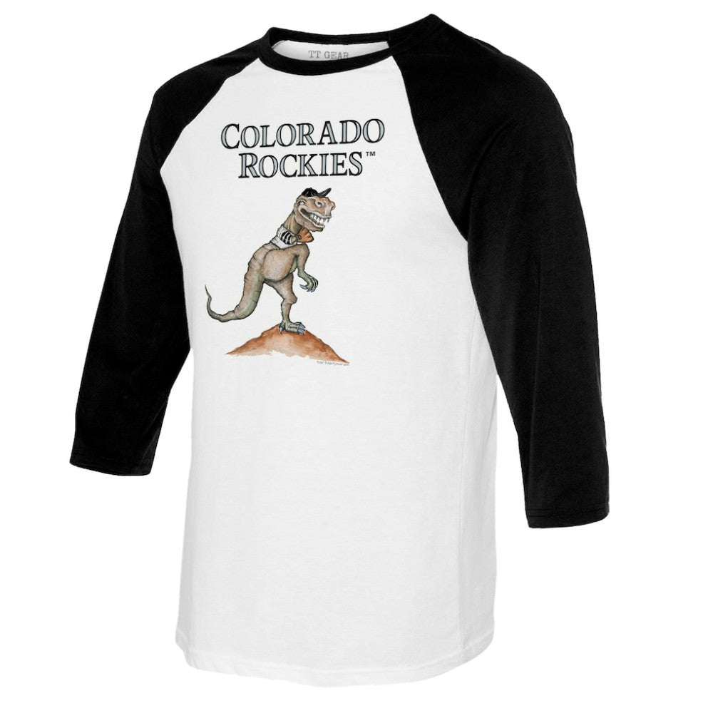 Colorado Rockies Tiny Turnip Youth TT Rex Raglan 3/4 Sleeve T-Shirt Online