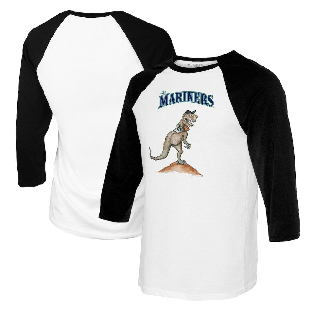 Seattle Mariners Tiny Turnip Youth TT Rex Raglan 3/4 Sleeve T-Shirt for sale