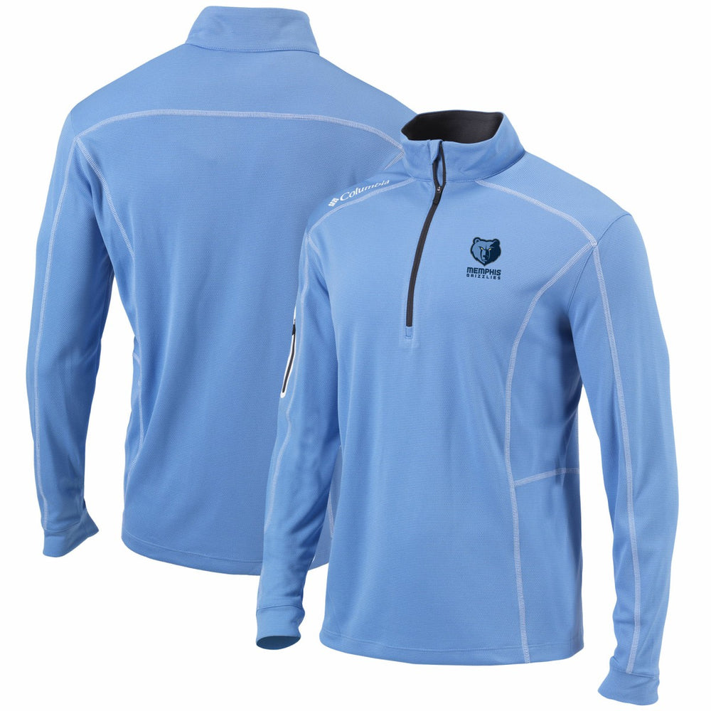 Columbia Memphis Grizzlies Shotgun Omni-Wick Quarter-Zip Pullover Jacket Light Blue